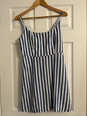 Old Navy Blue and White Striped Dress